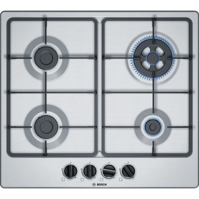 bosch serie 4/ 60 cm stainless steel hob (model:pgh6b5b60i)