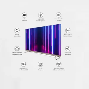 Vu 215cm (85 inches) The Masterpiece 4K Ultra HD Android QLED TV 85QPX (Armani Gold) (2020 Model)