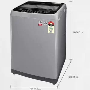 LG 9.0 Kg 5 Star Smart Inverter Fully-Automatic Top Loading Washing Machine (T90SJSF1Z, Middle Free Silver, Jet Spray+)
