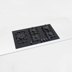 Bosch Serie | 6 5 Burner Stainless Steel Built-in Gas Hob (Flame Failure Safety Device, PPS9A6B90I, Black)