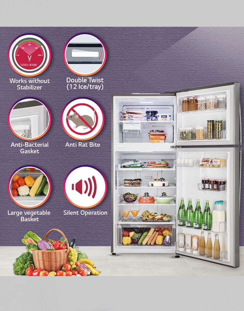 Lg 437 ltr refrigerator deals 3 star price