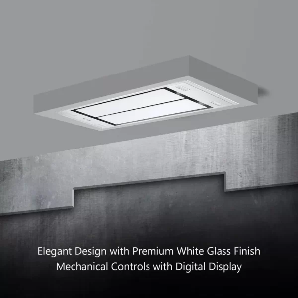 Kaff 110 cm Ceiling Mounted Chimney Island Series SKYVENT 110 - Image 3
