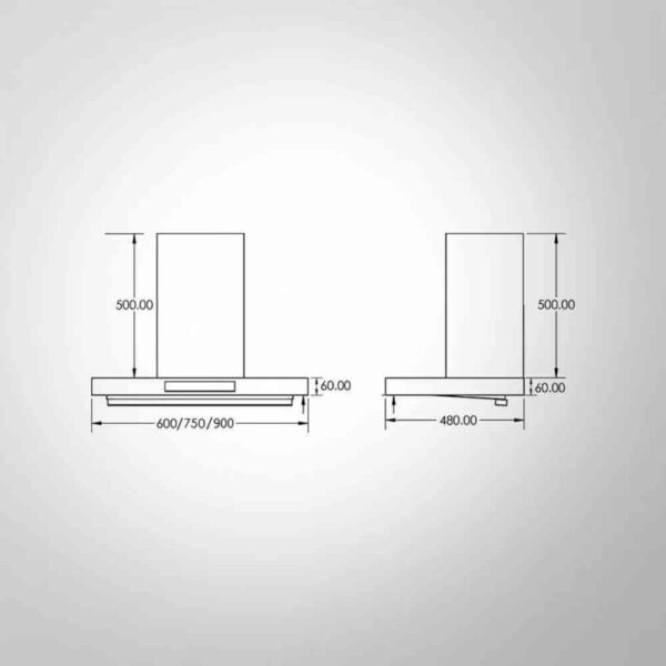 ASHPRO 60 DC Auto Clean Wall Mounted Black CMH Chimney - Image 3