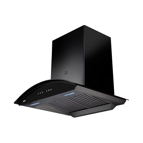 KAFF PRIMA TX DHC 75 Baffle Filter Auto Clean Curved Glass Kitchen Chimney 75 CM with 1180 m3/hr Suction Capacity, Touch with Motion Sensor Control, Energy Saving LED Lights (Black) - Image 6