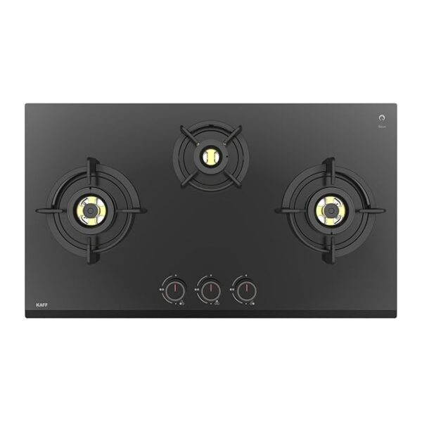 KAFF ASF 783 Tempered Glass Top 3 Burner Automatic Electric Hob (Flame Failure Device, Black) - Image 4
