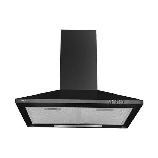 KAFF 60 CM Baffale Filter Pyramid Kitchen Chimney Wall Mounted with Soft Push Button (BASE BF 60 Black) - Image 2