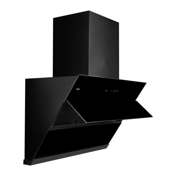 KAFF NOBELO LX DHC 75 Filter-less Auto Clean Slant Kitchen Chimney 75 CM with 1250 m3/hr Suction Capacity, Touch with Motion Sensor Control, Automatic Open Glass Panel (Black) - Image 2