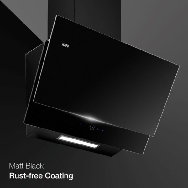 KAFF NOVA SV 60 Cassette Filter Slant Kitchen Chimney 60 CM with 1000 m3/hr Suction Capacity, ‘O’ Touch Control, Energy Saving Frosted LED Lights, Digital Display (Black) - Image 7