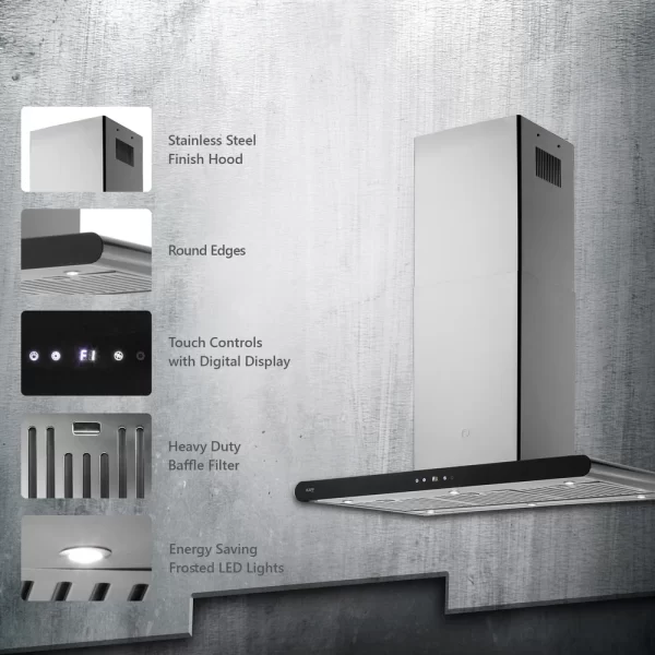 Baffle Kaff CANARY DHC BF 90 IS Kitchen Chimney, 900 mm, Suction Capacity(m3/hr): 1200 - Image 7