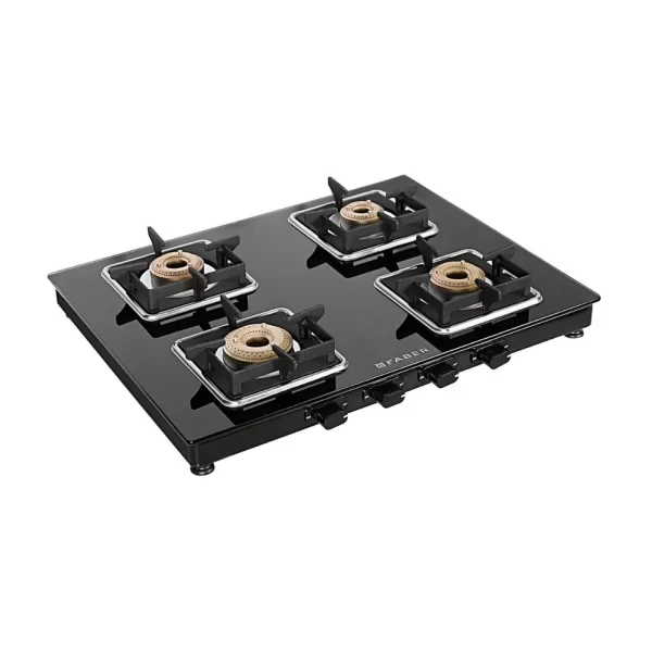 Faber Slim Gas stove 4 burner glass cooktop (Hob Cooktop Remo 4BB BK) Black, Manual Ignition - Image 4