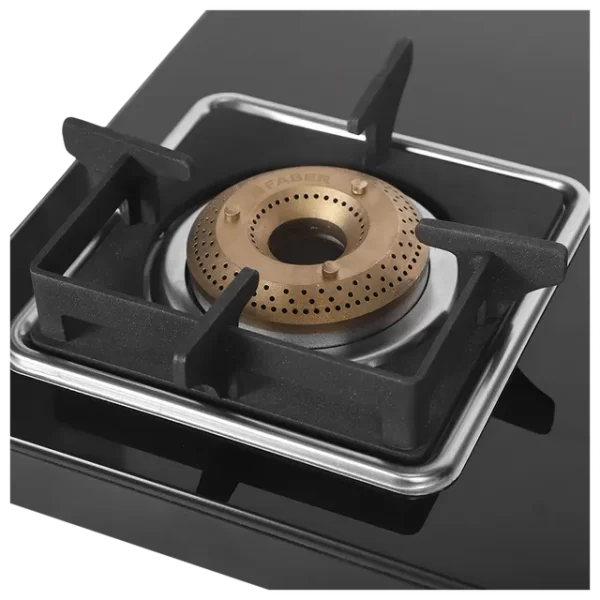 Faber Remo 3BB BK Toughened Glass Top 3 Burner Manual Gas Stove (Premium Quality Knob, Black) - Image 4