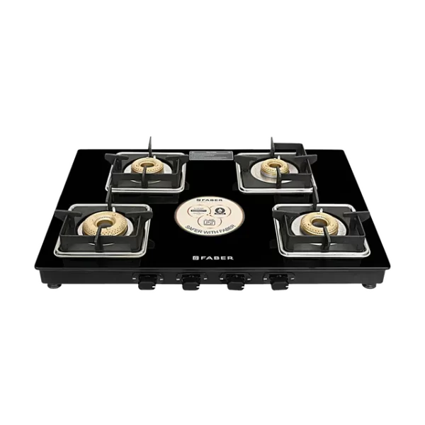 Faber Remo XL 4BB AI Glass Top 4 Burner Automatic Gas Stove (MS Power Coated Pan Support, Black) - Image 7
