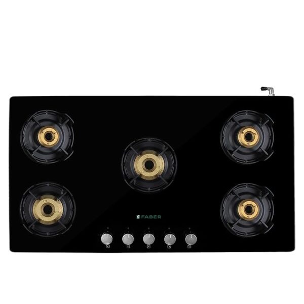 Faber 90 cm,5 Burner Gas stove (NiOS DLX 905 BB BK) Maual Ignition, Black - Image 5