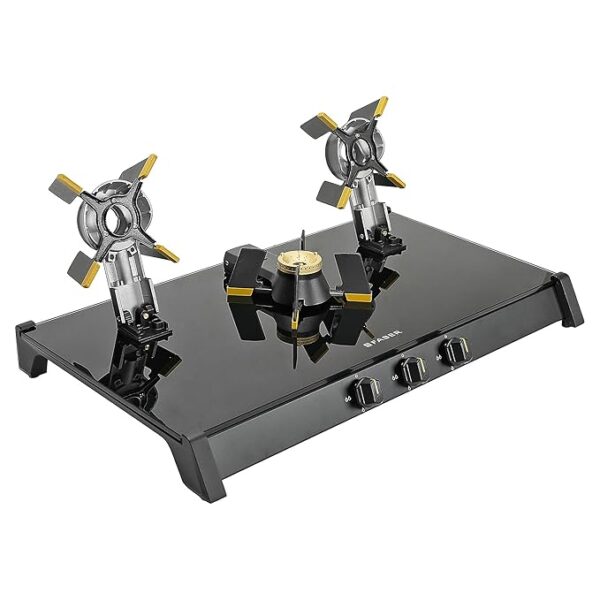 FABER GENIUS 753 Toughened Glass Top 3 Burner Manual Hob (Cast Iron Pan Support, Black) - Image 7