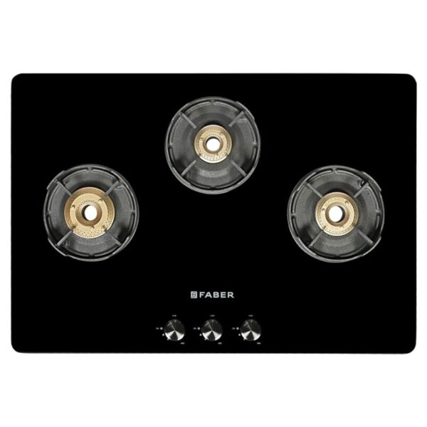 Faber 75 cm,3 Burner Gas stove (NiOS DLX 753 BB BK) Maual Ignition, Black - Image 6