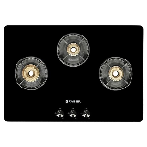 Faber 75 cm,3 Burner Gas stove (NiOS DLX 753 BB BK) Maual Ignition, Black - Image 6