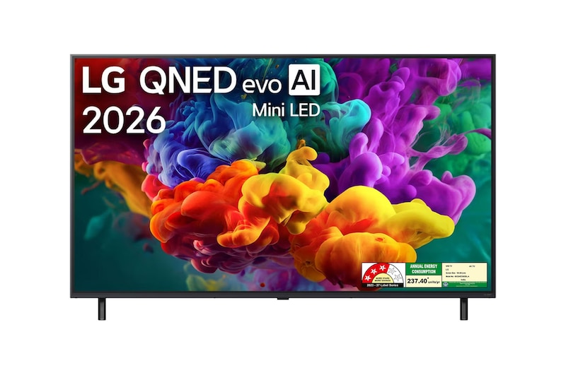 LG  164 cm (65) QNED evo AI 4K MiniLED TV 65QNED85BLA with α8 AI Processor Gen3, with HDR10 Pro 2026
