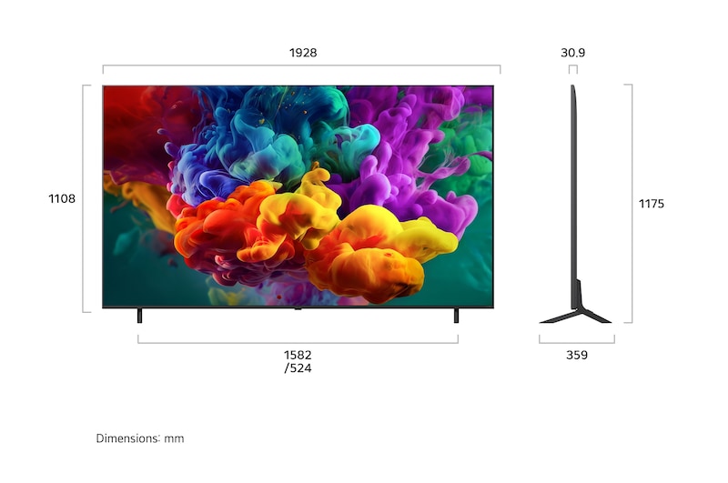 LG 217 cm (86) QNED evo 4K MiniLED TV 86QNED85BLA with α8 AI Processor Gen3, with HDR10 Pro 2026 - Image 3