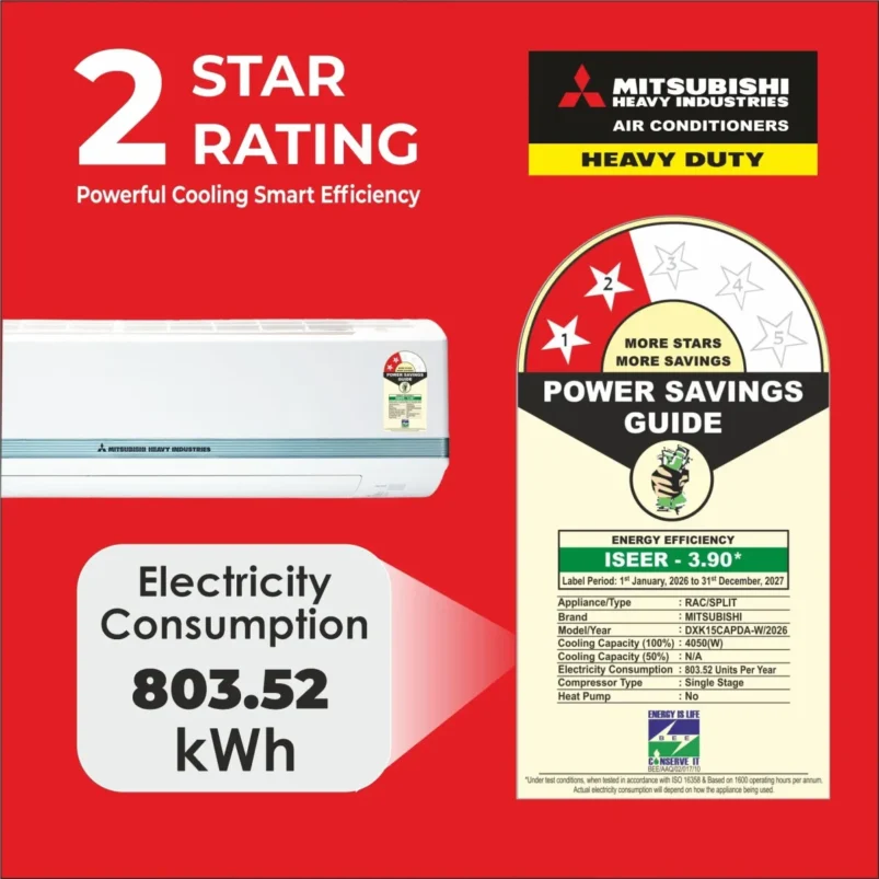 MITSUBISHI DXK15CAPDA-W 1.2 Ton 2 Star 2026 Split AC - Image 7