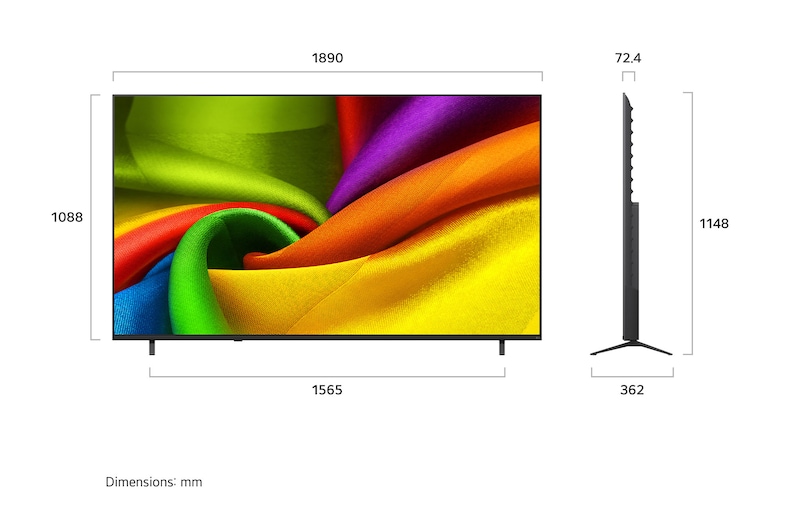 LG NANO 4K UHD AI NU885B Smart TV 2026 215cm (85) - Image 9