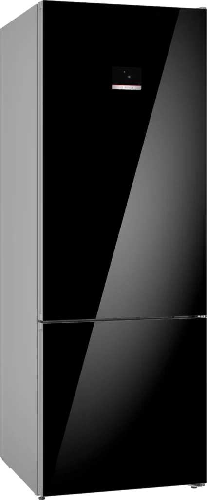 Bosch KGN56LB42I Series 6 free-standing fridge-freezer with freezer at bottom, glass door 193 x 70 cm Dark grey metallic, Total No Frost