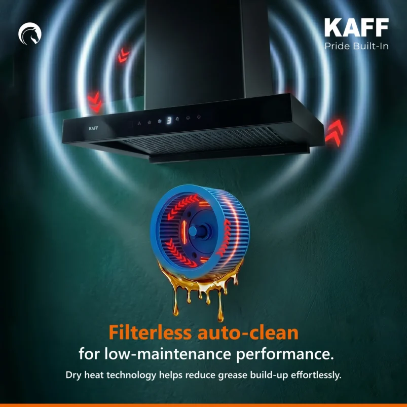 MONTE DHC 60/75/90 – Filter-Less Chimney with Dry Heat Auto Clean, Matt Black Finish - Image 10