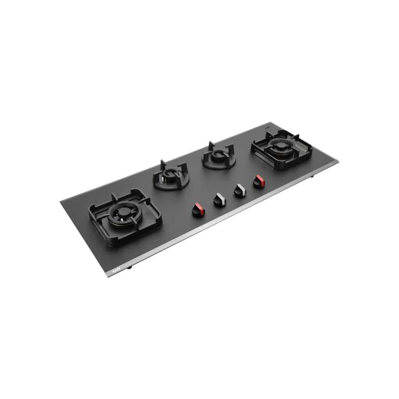 CRYSTAL NOIR 1104- 4 Burners Built-in Hob with Frosted Crystal Black Glass Finish - Image 2