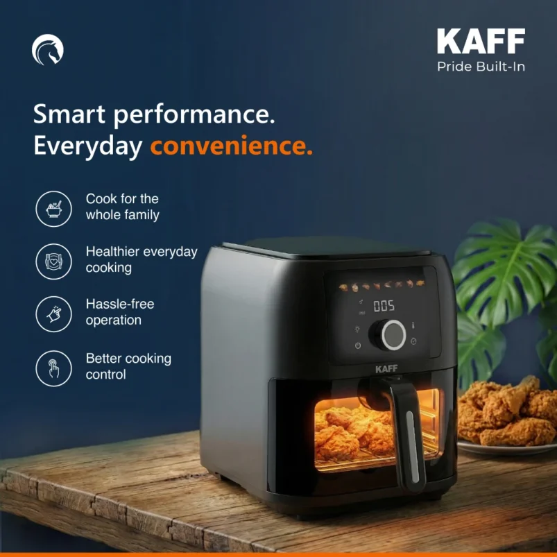 KAFF KFR 8- Premium Matte Grey Finish Air Fryer