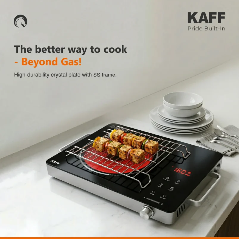 KAFF TIR36: 2200W Infrared Cooktop with Touch & Knob