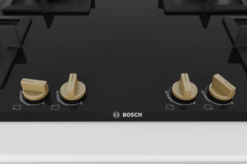 Bosch Series 4 Gas hob 90 cm Tempered glass, Black - Image 2