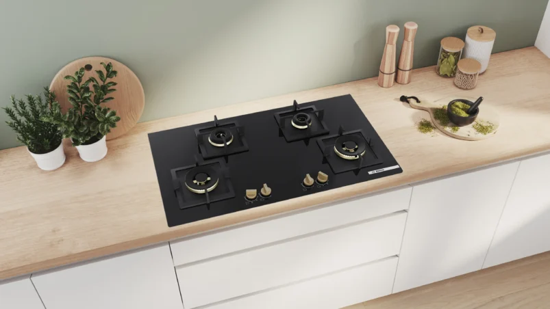 Bosch Series 4 Gas hob 90 cm Tempered glass, Black - Image 2