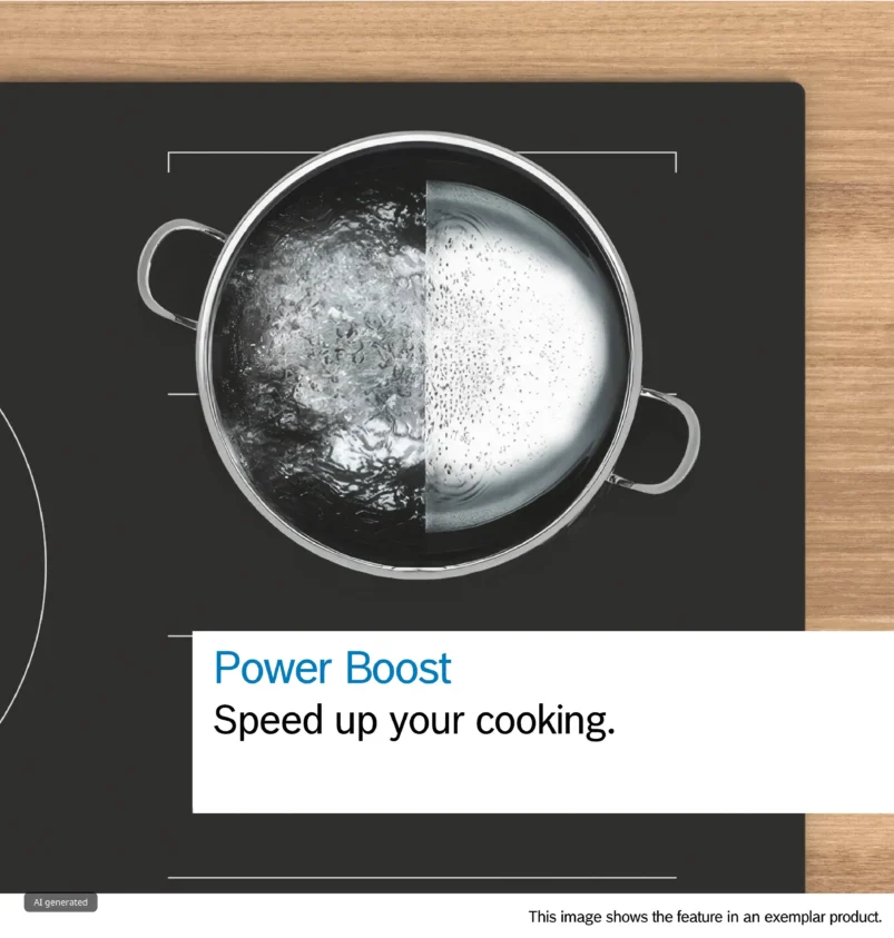 Bosch Series 6 Domino induction hob 30 cm surface mount with frame