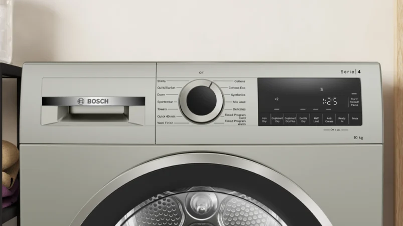 Bosch WQG2520XIN Series 4 heat pump tumble dryer 10 kg Silver inox - Image 2
