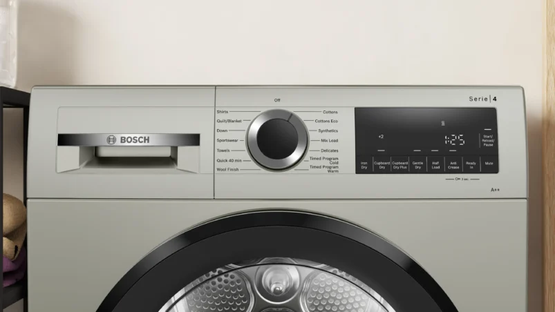 Bosch WQG24108IN Series 4 heat pump tumble dryer 9 kg Silver inox - Image 2