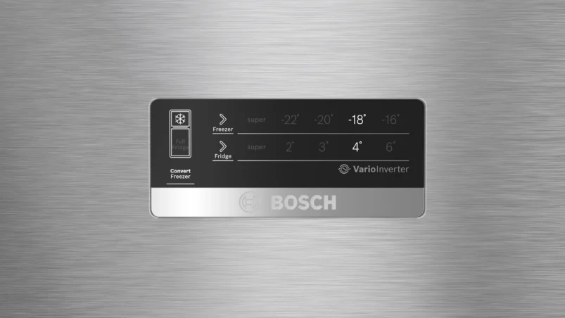 Bosch CTC35S22VI Series 4 free-standing fridge-freezer with freezer at top 175 x 67 cm Silver, Total No Frost
