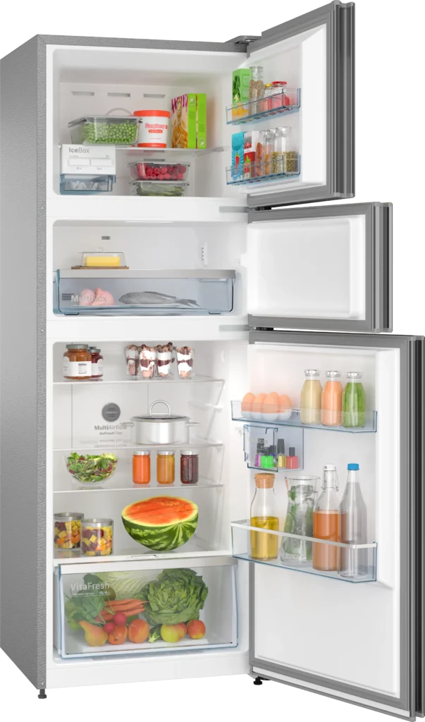 Bosch CMC36K03NI Series 4 free-standing fridge-freezer with freezer at top 187 x 67 cm