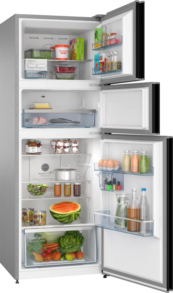Bosch CMC36K23NI Series 6 free-standing fridge-freezer with freezer at top 187 x 67 cm Dark grey metallic, Total No Frost