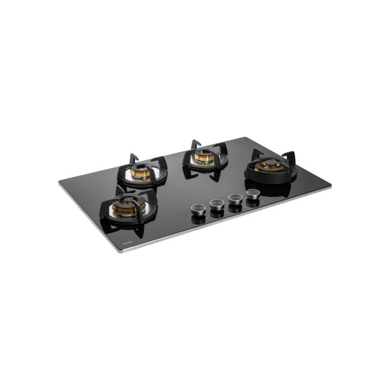 BLH 804 / BLH 804X- Built-in Hob with 4 Full Brass High Efficiency Burners, 8 mm Thick Black Tempered Glass