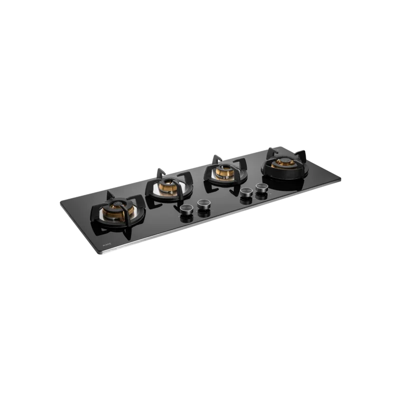 BLH F 100X BLK – 4 Full Brass Burners Built-in Hob with Flame Failure Device