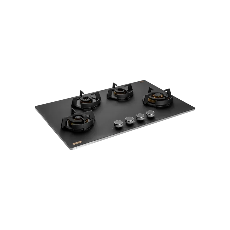 MSM 804X – Built-In Hob, 4 Full Brass High Efficiency Burners with FFD, Ergonomic Designer Metal Knobs