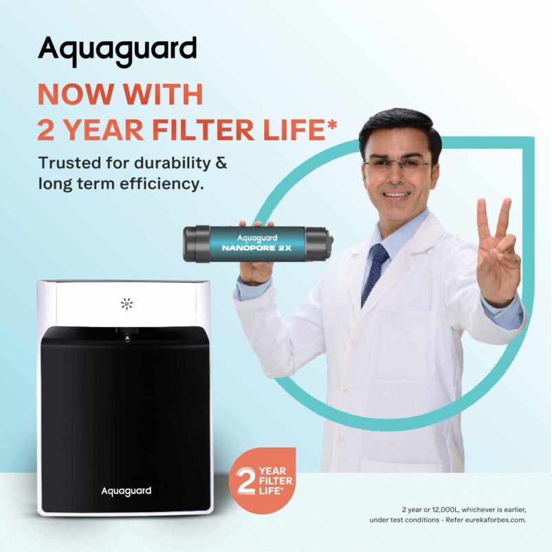 Aquaguard Enrich Booster UV 2X Water Purifier | 2 Year Filter Life | With Mega Sediment Filter - Image 3