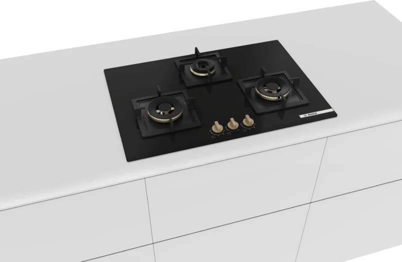 Bosch Series 6 Gas hob 75 cm Tempered glass, Black - Image 3