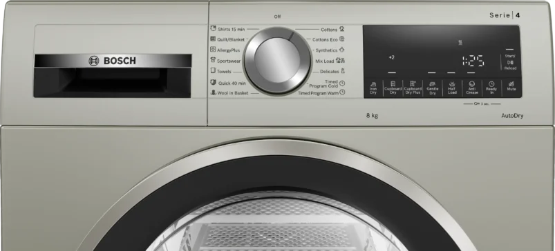 Bosch WPG23108IN Series 4 condenser tumble dryer 8 kg Silver inox - Image 4