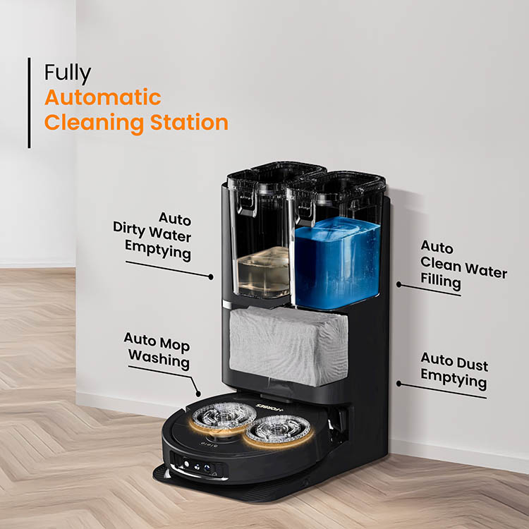 Eureka Forbes Smartclean with Fully Automatic Cleaning Station Robotic Vacuum Cleaner - Image 3