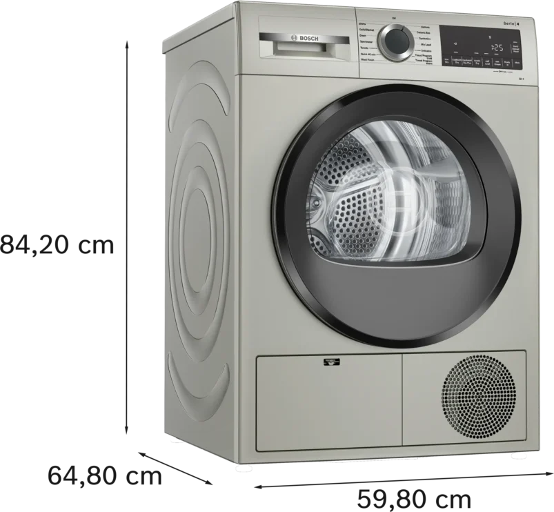 Bosch WQG24108IN Series 4 heat pump tumble dryer 9 kg Silver inox - Image 5