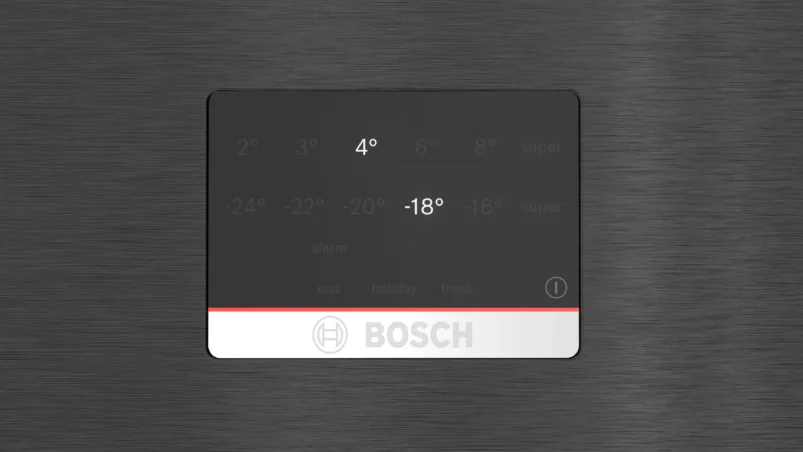 Bosch KGN56CX41I Series 4 free-standing fridge-freezer with freezer at bottom 193 x 70 cm Brushed black steel anti-fingerprint