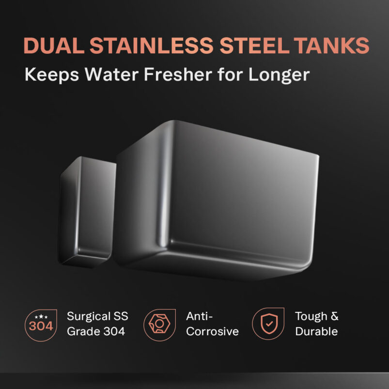 Aquaguard Aspire Blaze 2X RO+UV Stainless Steel Water Purifier | 2 Year Filter Life | With Mega Sediment Filter - Image 5
