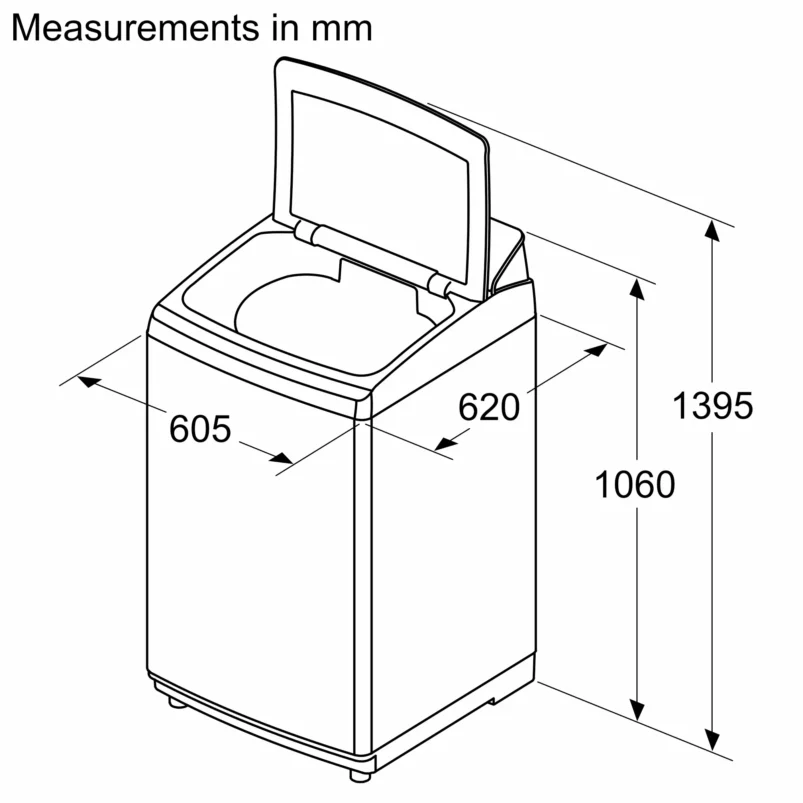 Bosch WOI105B0IN Series 6 washing machine, top loader 680 rpm - Image 6