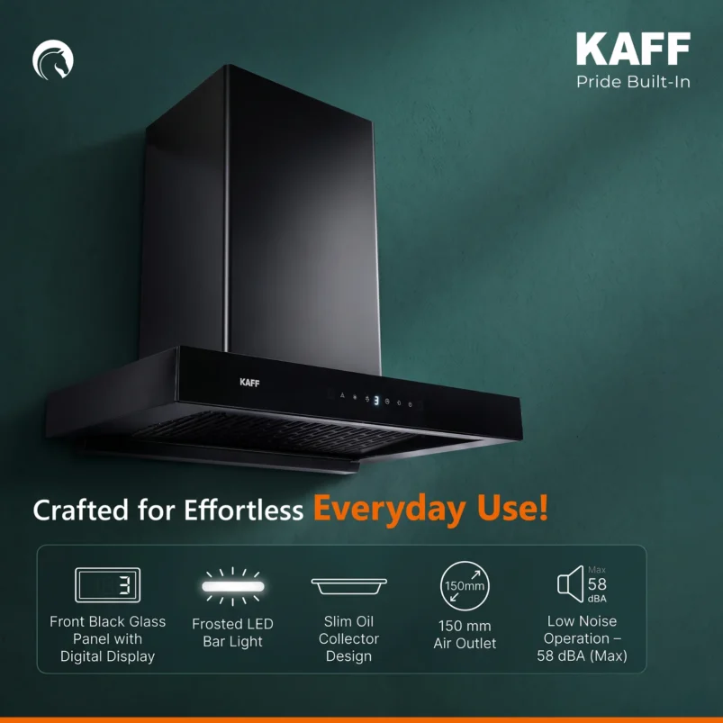MONTE DHC 60/75/90 – Filter-Less Chimney with Dry Heat Auto Clean, Matt Black Finish - Image 7