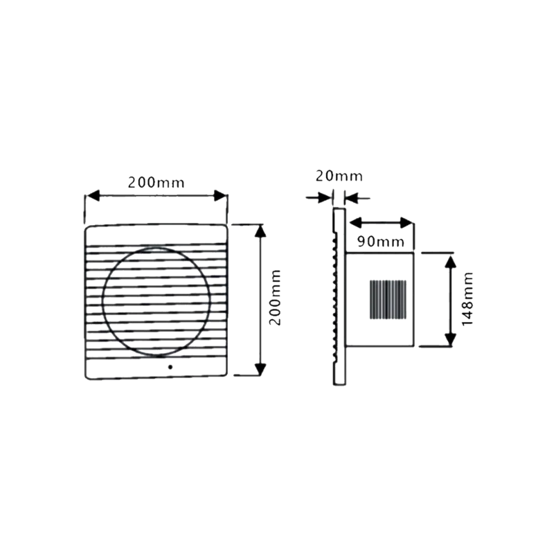 KAFF Siri 6: 150mm Ventilating Fan with Rear Shutter